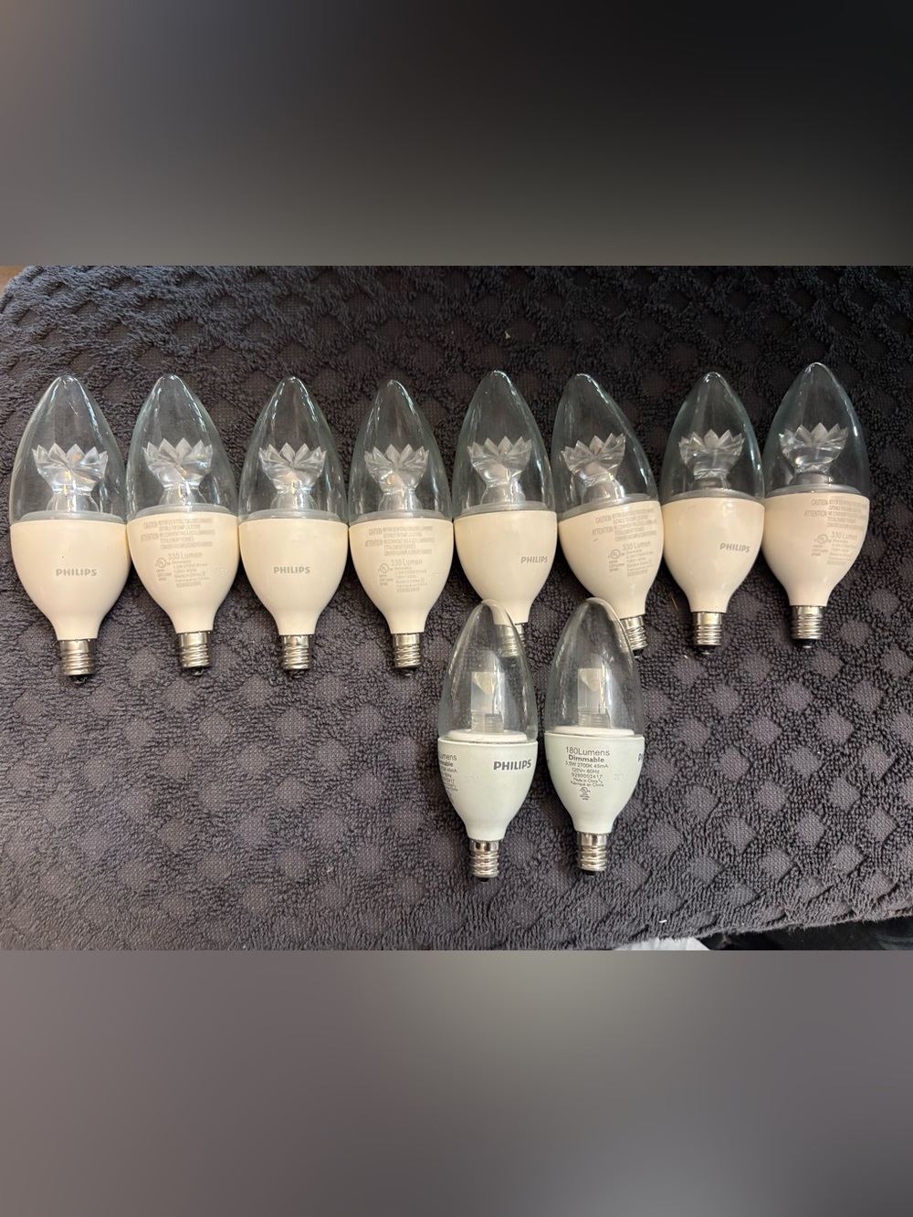 Philips White Candelabra LED Bulbs - Clear Tip Set